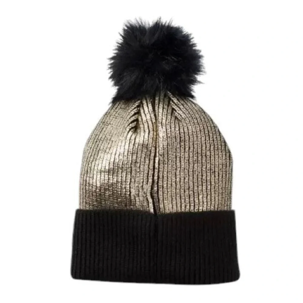 Disney Parks Rajah‎ Pom Beanie Aladdin Black/Gold One Size